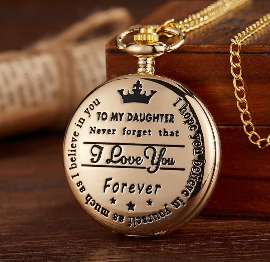 ๐Early Father's Day Sale 49% OFF-๐"TO MY SON/ DAUGHTER/" Quartz Pocket Chain Watch