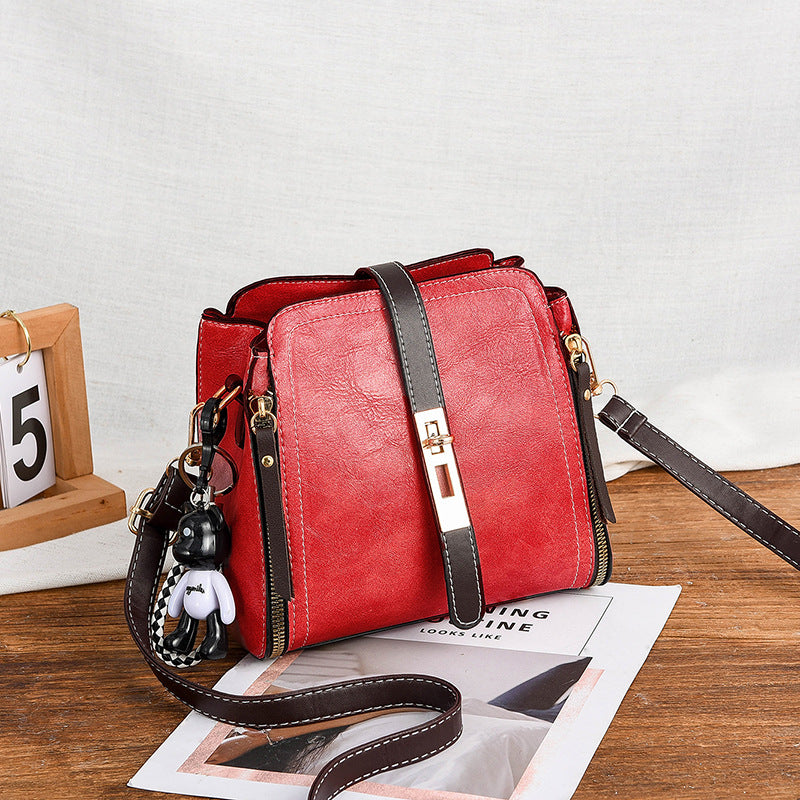🎁Hot Sale 70% OFF⏳High-Quality PU Crossbody Bag with Doll Decor
