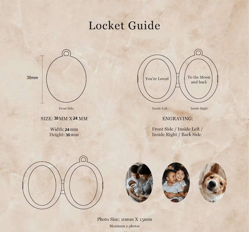 BUY 1 GET 1 FREEšLocket Necklace with Photo ā¢ Engraved Oval Necklace ā¢ Memorial Jewelry ā¢ Mother's Day Gift