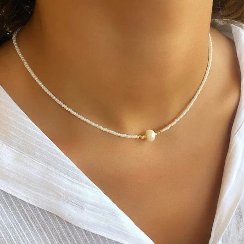 BUY 1 GET 1 FREE--Freshwater Pearl Necklace (4 Color Options)