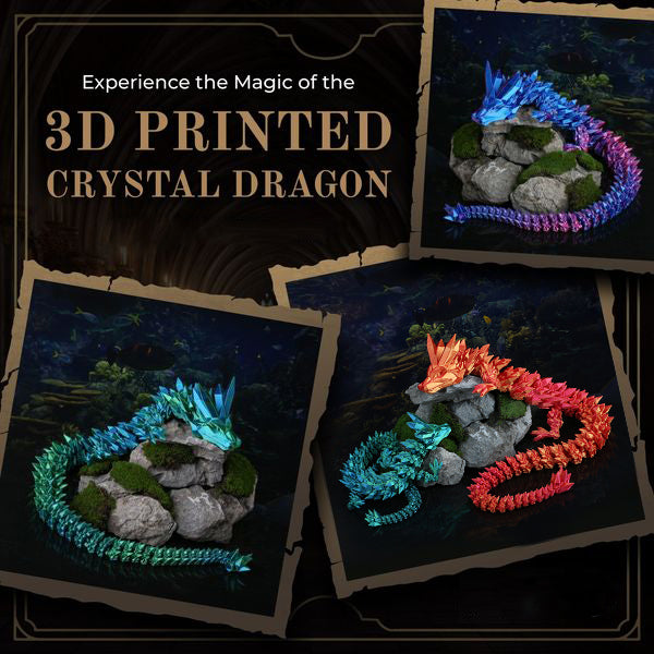 ๐3D-Printed Articulated Crystal Dragon