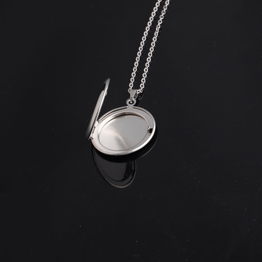 BUY 1 GET 1 FREEšLocket Necklace with Photo ā¢ Engraved Oval Necklace ā¢ Memorial Jewelry ā¢ Mother's Day Gift