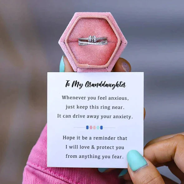 To My Granddaughter Spinning Bead Fidget Ring