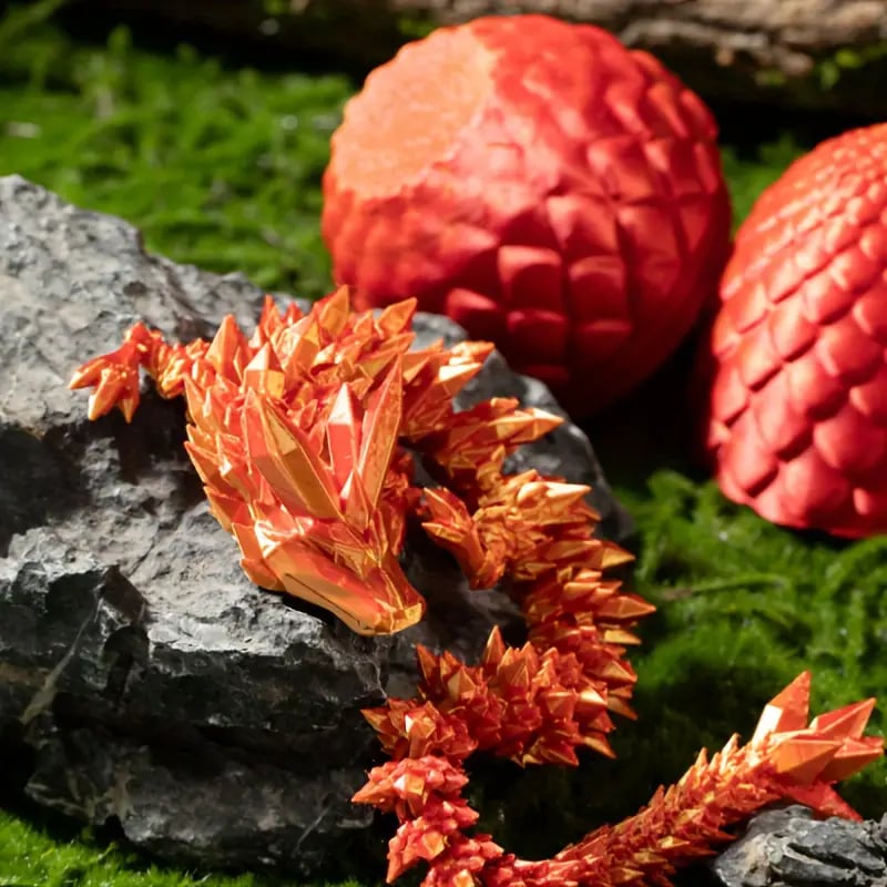 ๐3D-Printed Articulated Crystal Dragon