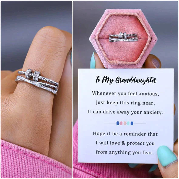 To My Granddaughter Spinning Bead Fidget Ring