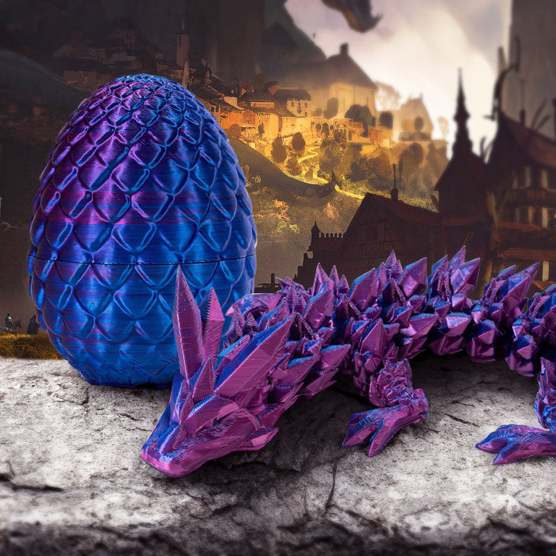 ๐3D-Printed Articulated Crystal Dragon