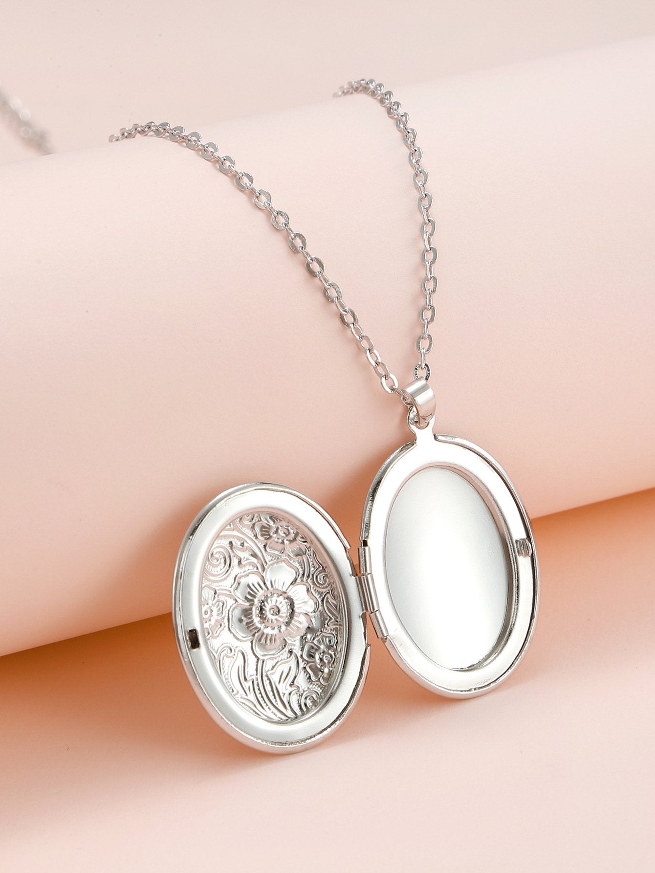 BUY 1 GET 1 FREEšLocket Necklace with Photo ā¢ Engraved Oval Necklace ā¢ Memorial Jewelry ā¢ Mother's Day Gift