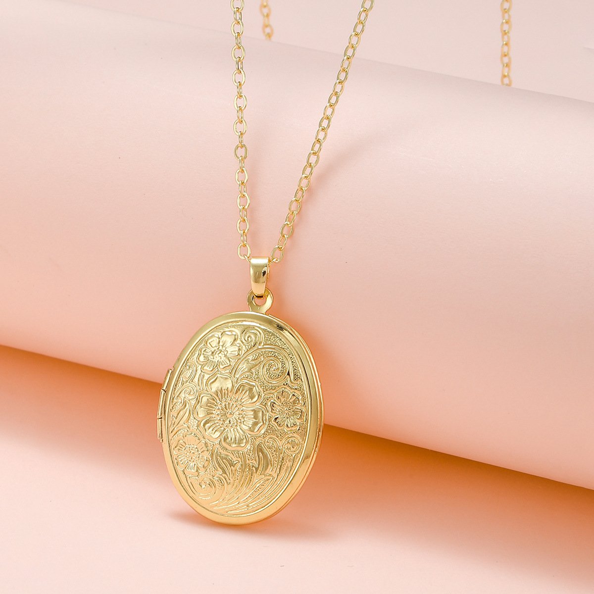 BUY 1 GET 1 FREEšLocket Necklace with Photo ā¢ Engraved Oval Necklace ā¢ Memorial Jewelry ā¢ Mother's Day Gift