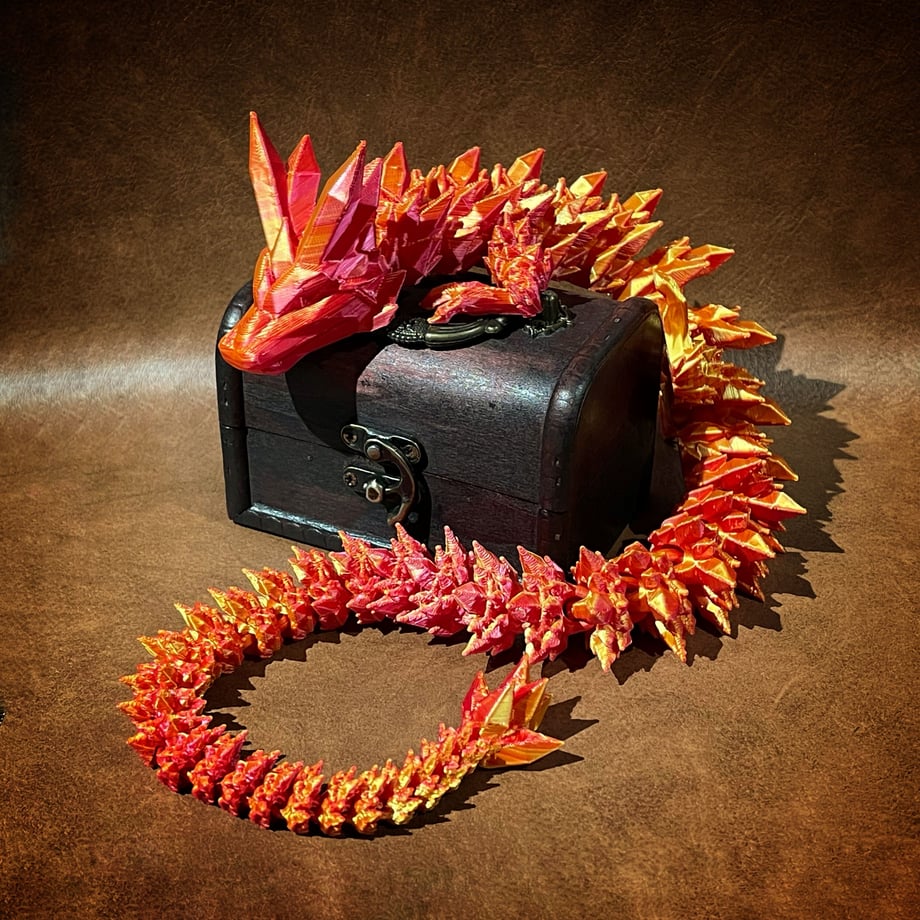 ๐3D-Printed Articulated Crystal Dragon