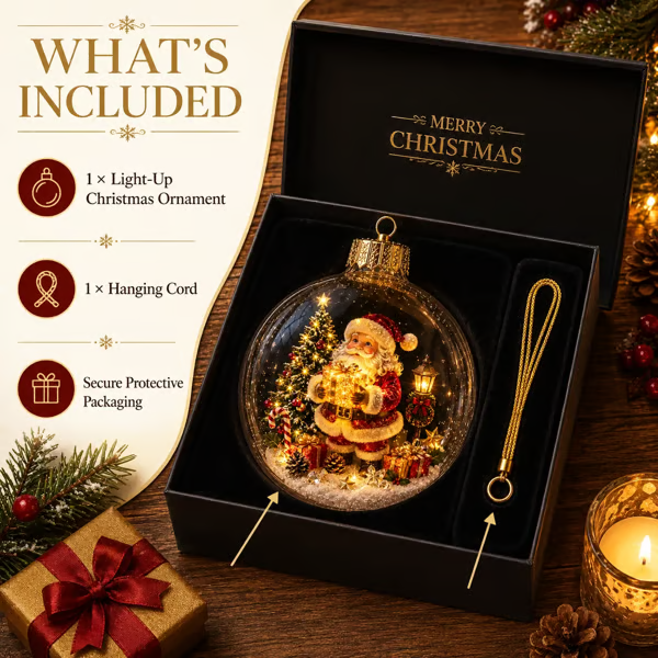 🎄Last Day 49% OFF -  Glowing Christmas Story Ornament – Light-Up Mini Holiday Scene