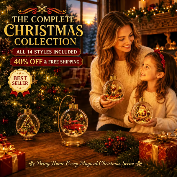 🎄Last Day 49% OFF -  Glowing Christmas Story Ornament – Light-Up Mini Holiday Scene