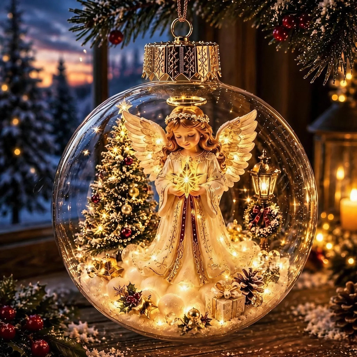 🎄Last Day 49% OFF -  Glowing Christmas Story Ornament – Light-Up Mini Holiday Scene