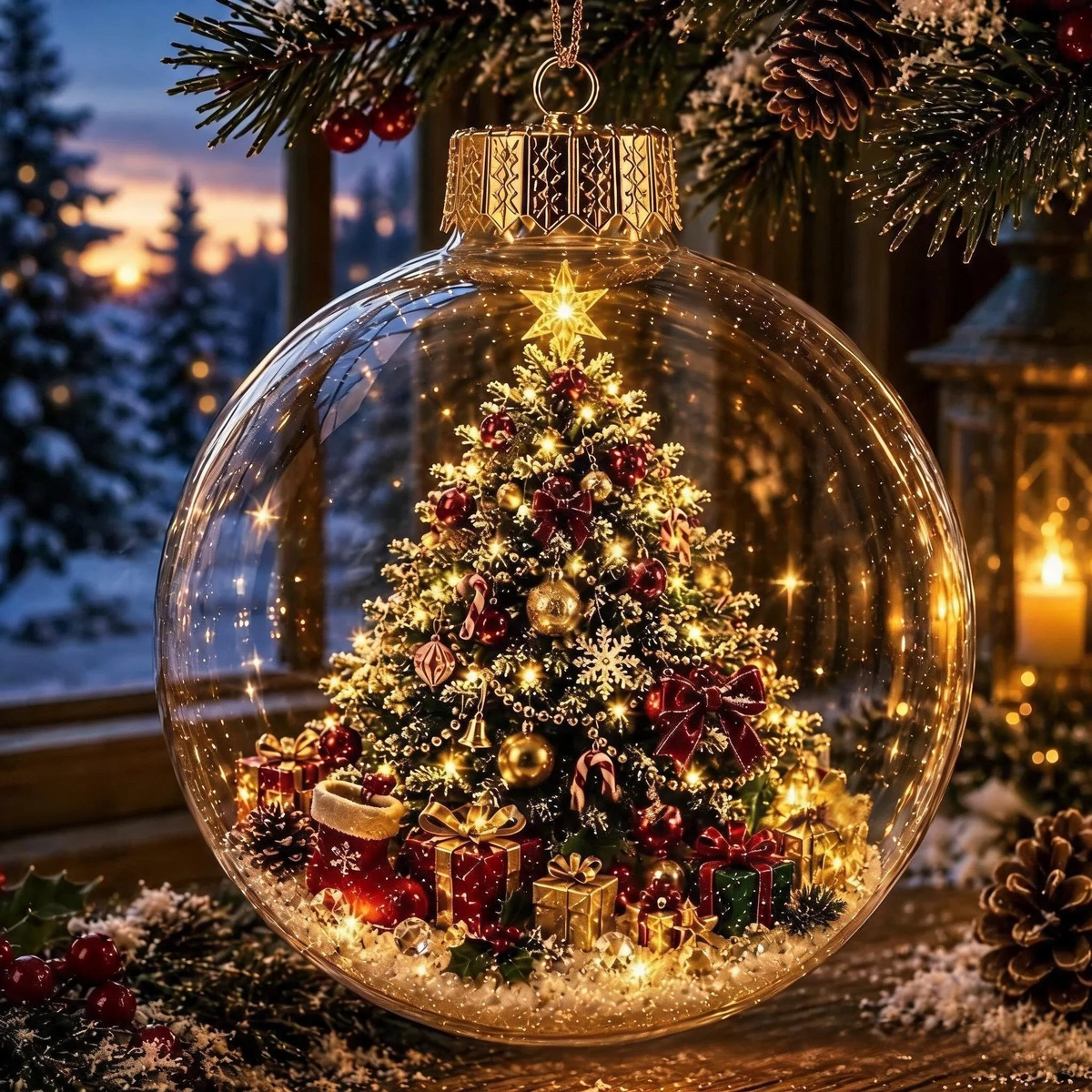 🎄Last Day 49% OFF -  Glowing Christmas Story Ornament – Light-Up Mini Holiday Scene