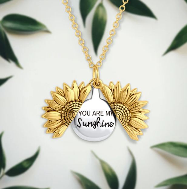 Early Christmas Sale--BUY 1 GET 1 FREE--You Are My Sunshine Sunflower Necklace