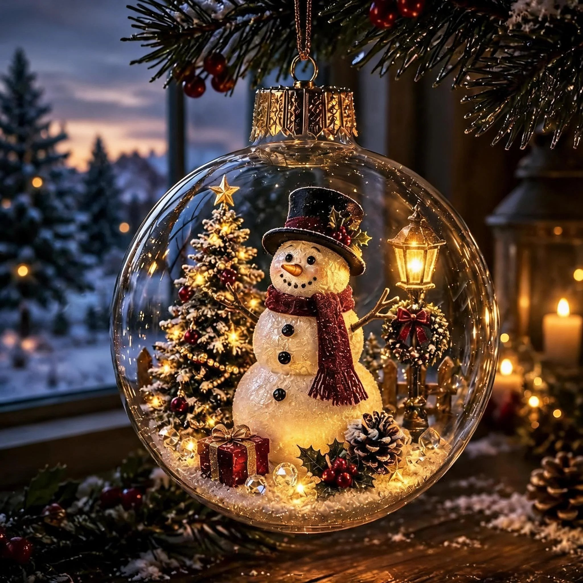 🎄Last Day 49% OFF -  Glowing Christmas Story Ornament – Light-Up Mini Holiday Scene