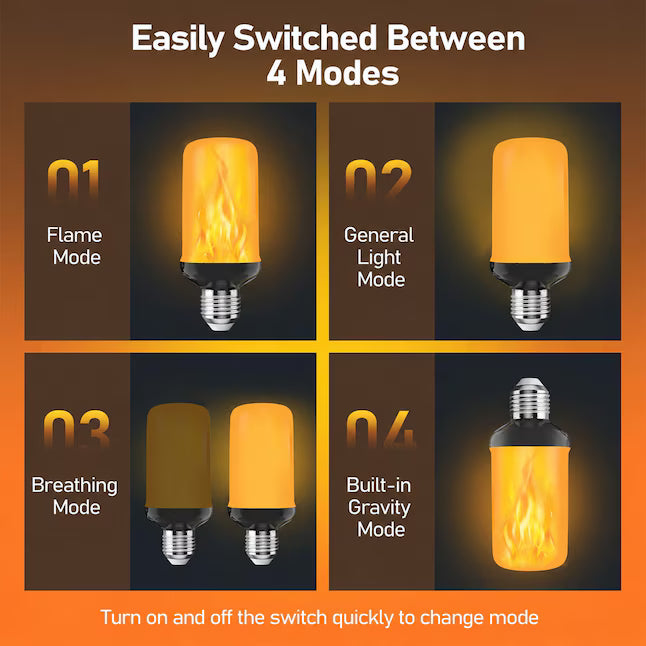 LED Flame Effect Fire Light Bulb
