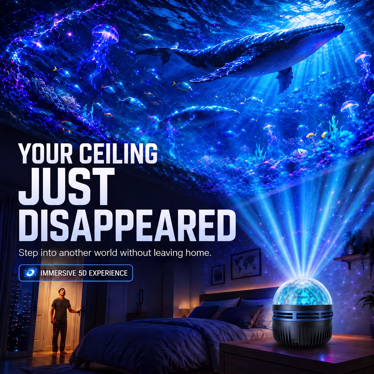 🔥Last Day 50% OFF🎁 - 360° Smart Holographic Starry Sky Projector (HD Smart Dynamic)