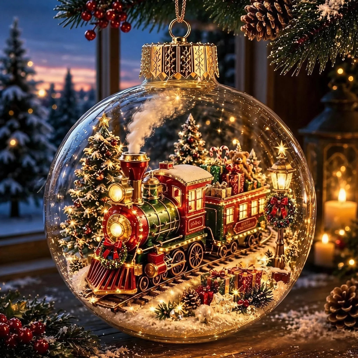 🎄Last Day 49% OFF -  Glowing Christmas Story Ornament – Light-Up Mini Holiday Scene