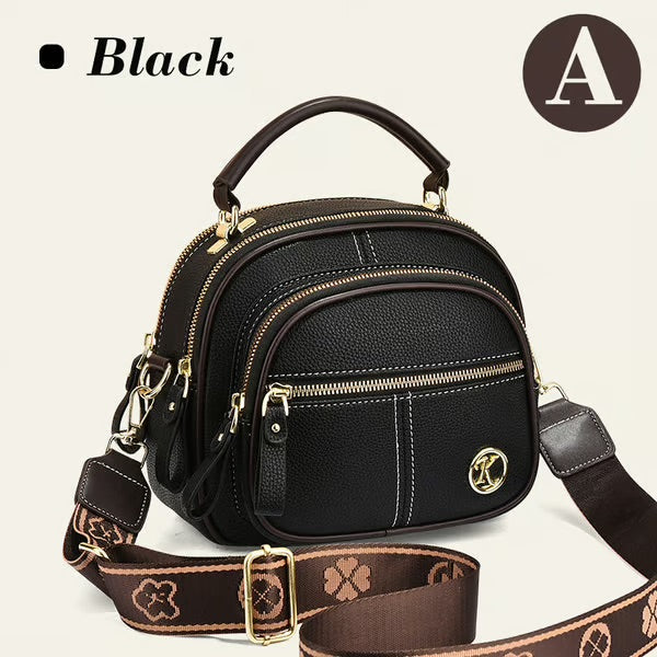 🎁Hot Sale 80% OFF⏳Classic Multifunctional Compartments Adjustable Wide Shoulder Strap PU Leather Crossbody Bag