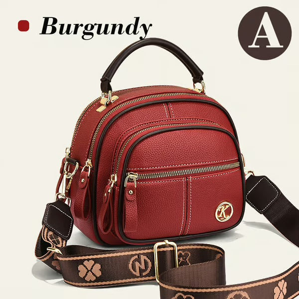 🎁Hot Sale 80% OFF⏳Classic Multifunctional Compartments Adjustable Wide Shoulder Strap PU Leather Crossbody Bag