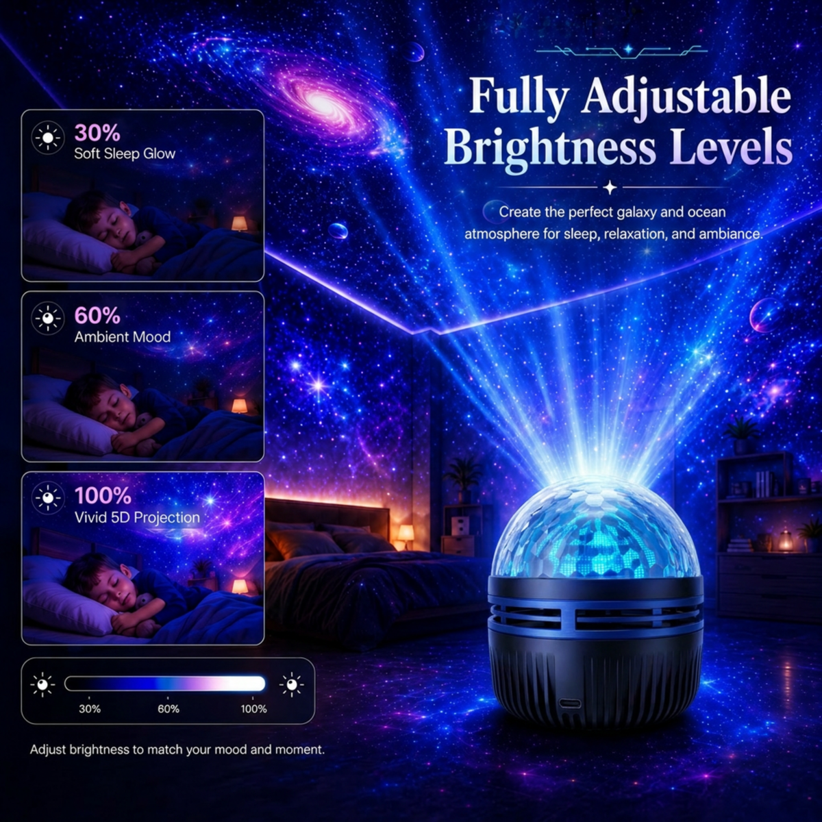 🔥Last Day 50% OFF🎁 - 360° Smart Holographic Starry Sky Projector (HD Smart Dynamic)