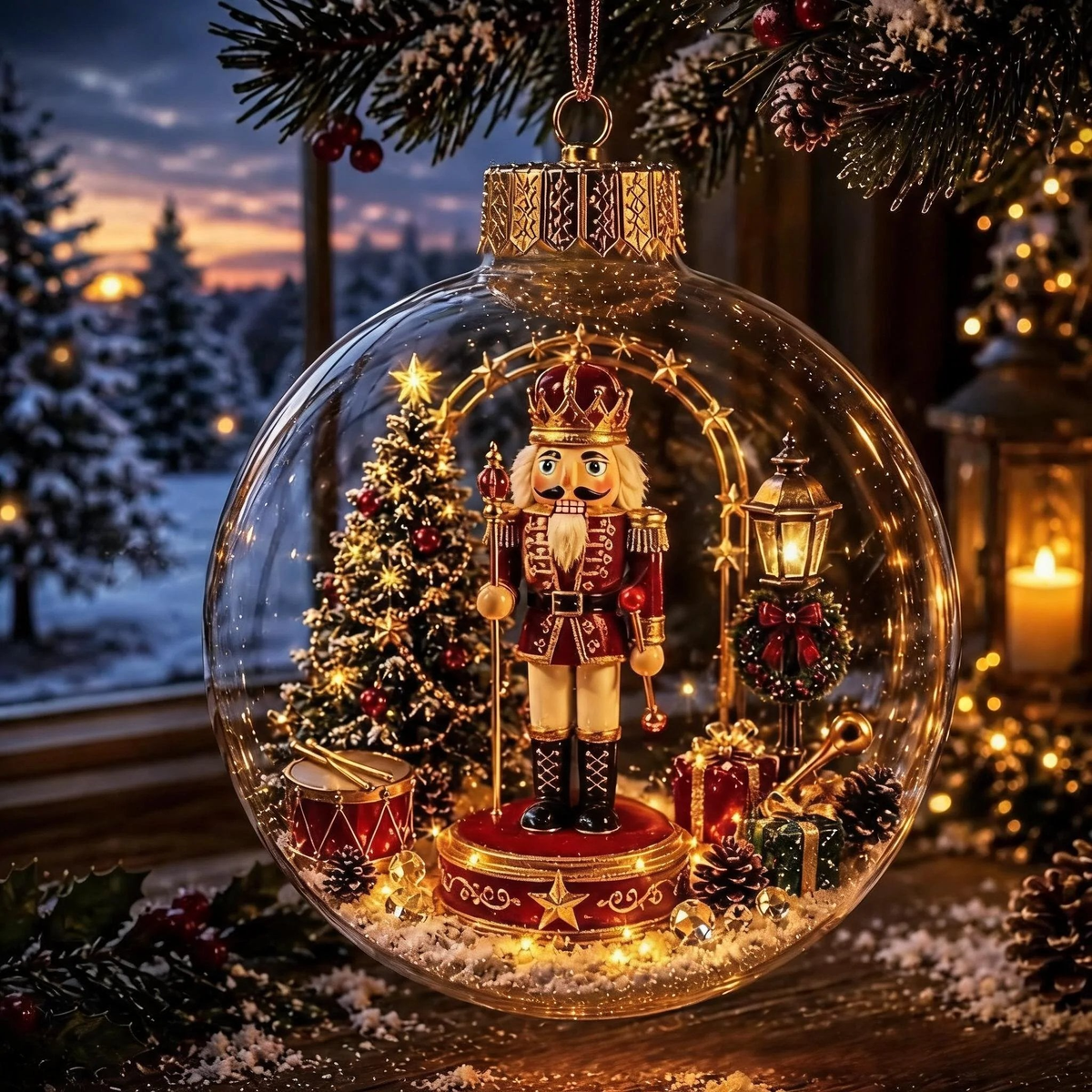 🎄Last Day 49% OFF -  Glowing Christmas Story Ornament – Light-Up Mini Holiday Scene