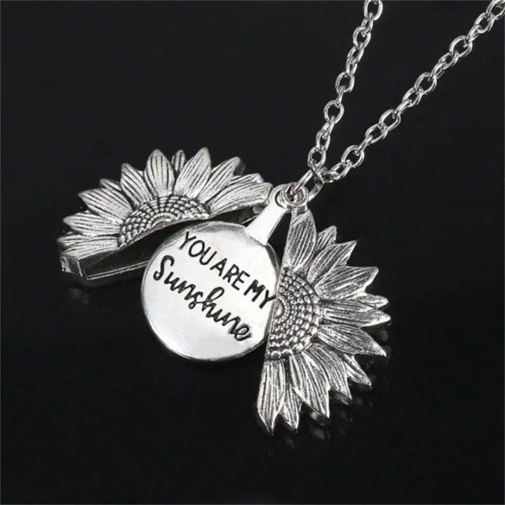 Early Christmas Sale--BUY 1 GET 1 FREE--You Are My Sunshine Sunflower Necklace