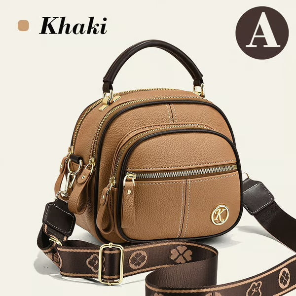 🎁Hot Sale 80% OFF⏳Classic Multifunctional Compartments Adjustable Wide Shoulder Strap PU Leather Crossbody Bag