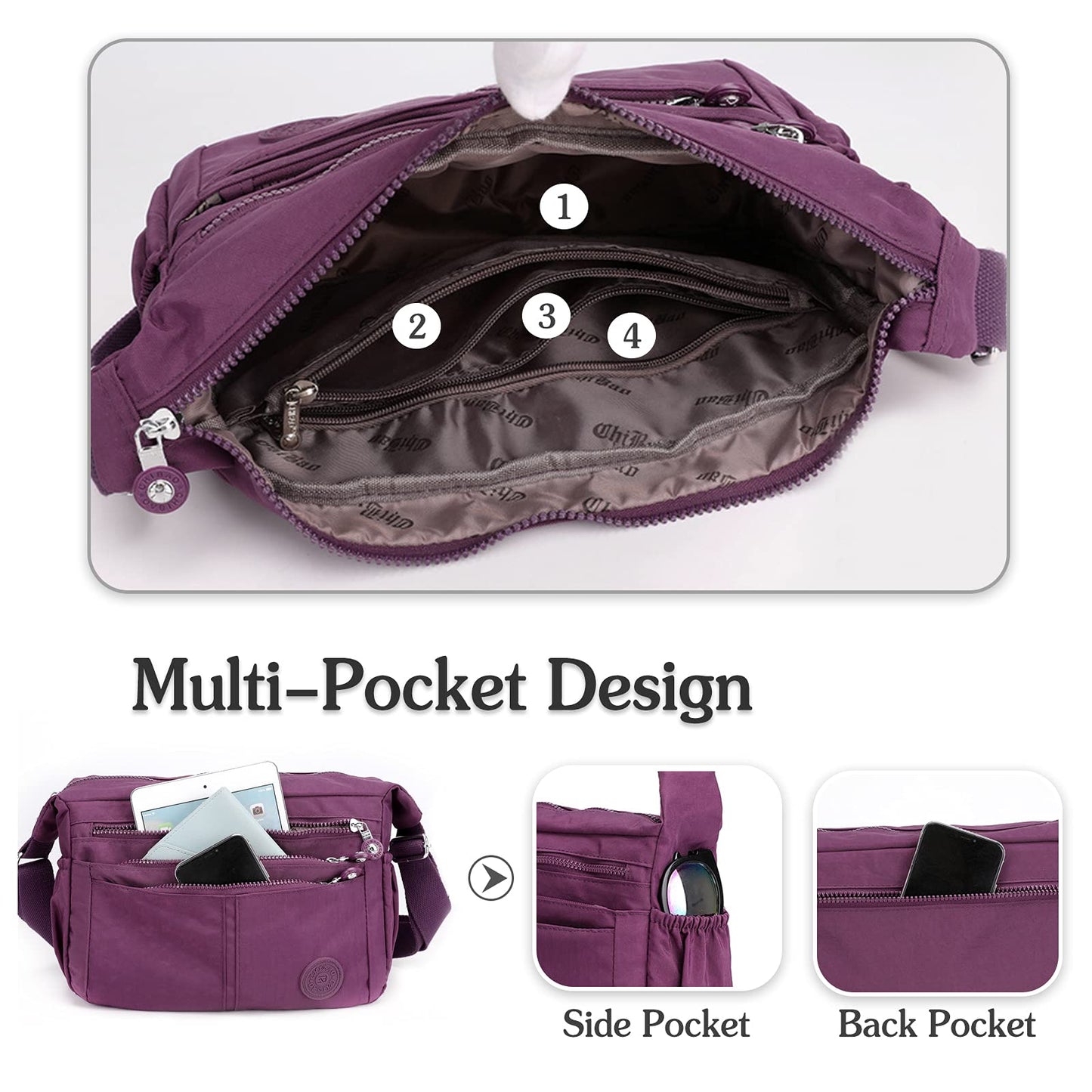 🔥Last Day Discount 50%🔥Multi-Pocket Large Capacity Waterproof Casual Crossbody Bag Shoulder Bag