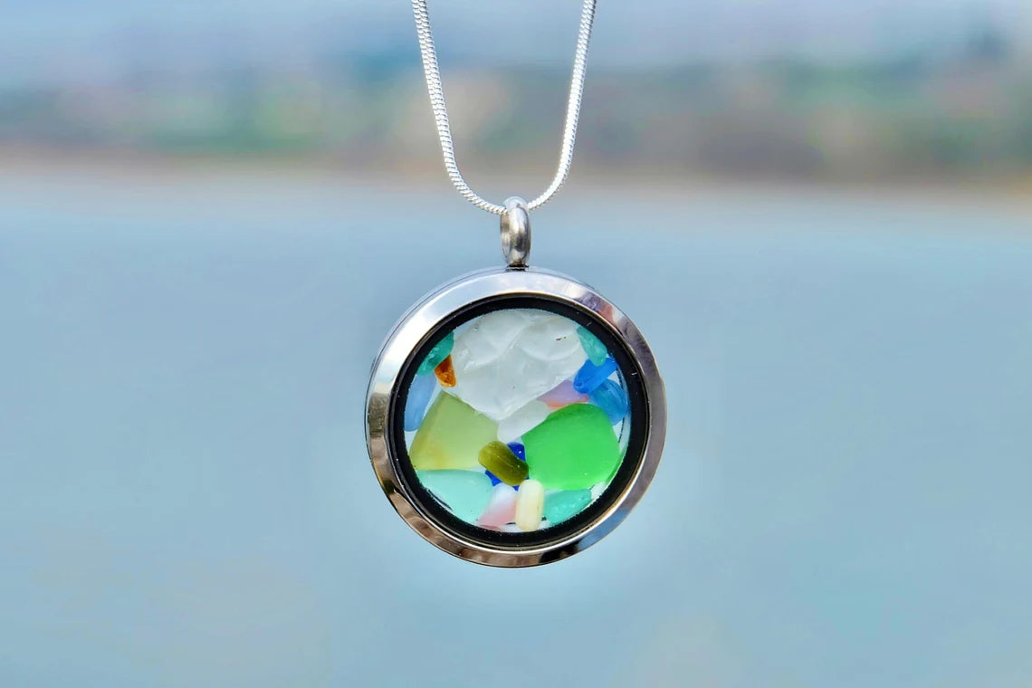 BUY 1 GET 1 FREE--Sea Glass Necklace Unique gift