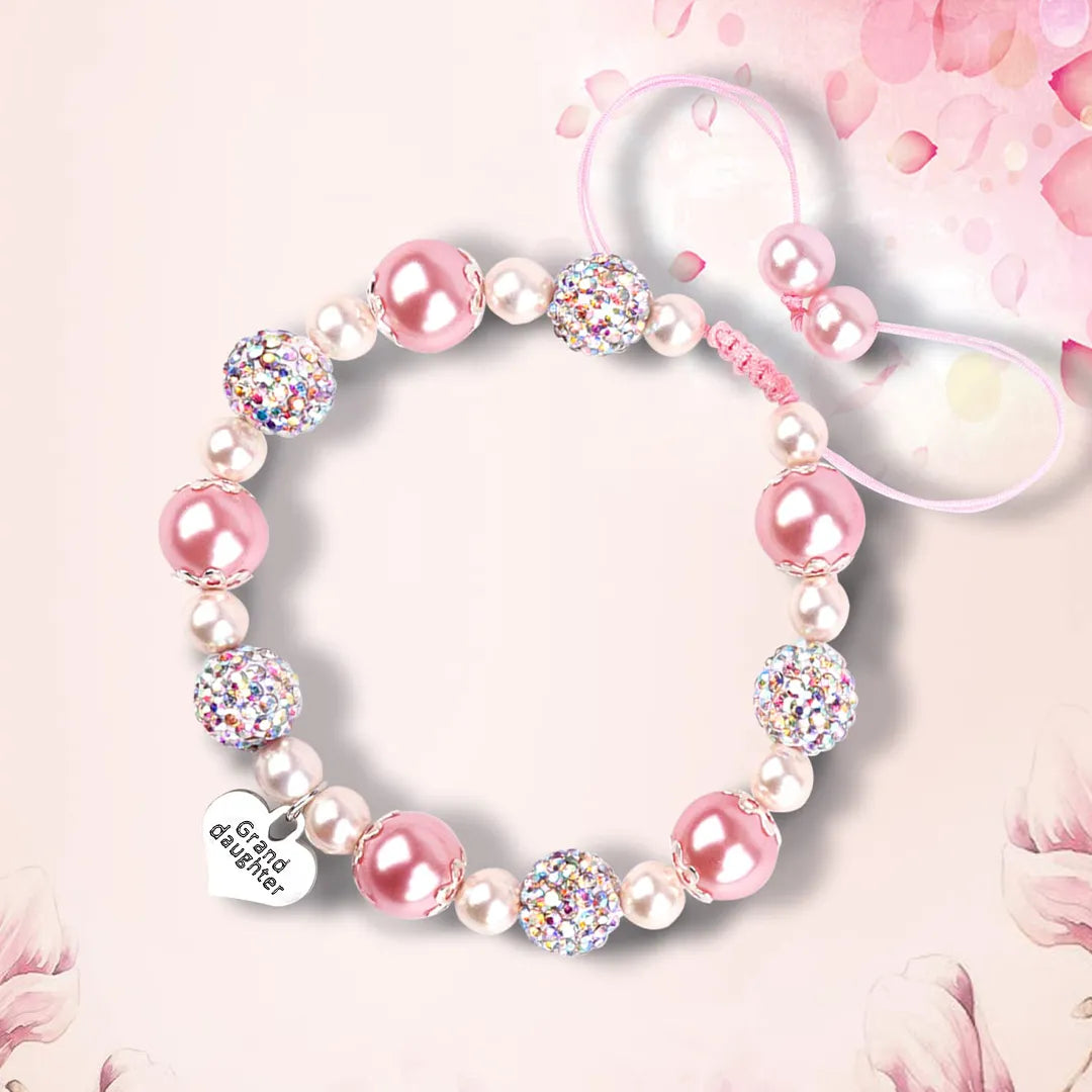 BUY 1 GET 1 FREE--For Granddaughter- You Are My Most Beautiful Chapter Pendant Pearl Bracelet