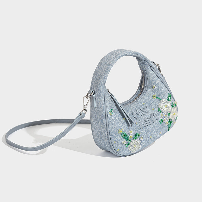 Embroidered Denim Tote Bag — 2025 New Arrival