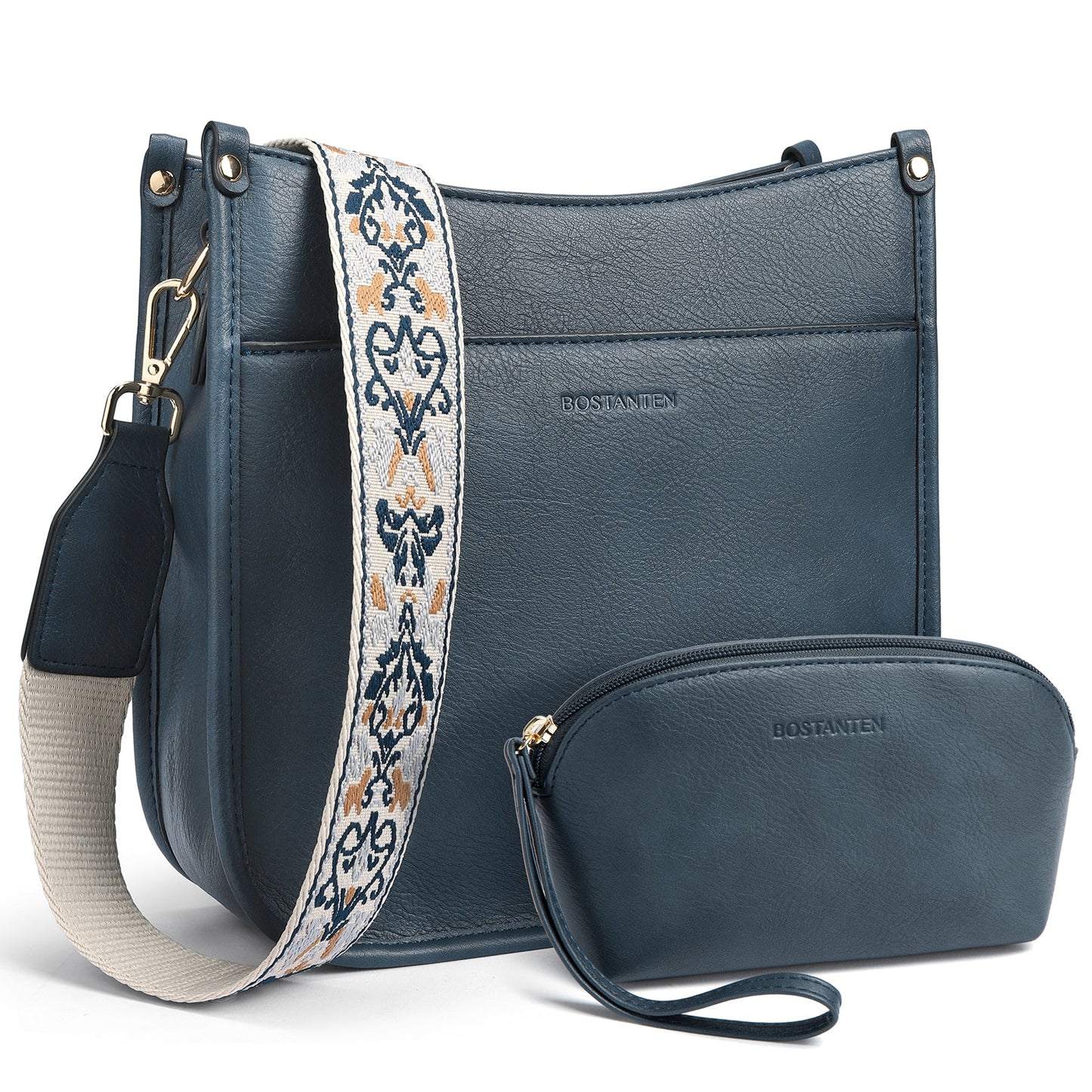 🔥Discount 70%  Lotty Floral Embroidered Leather Tote with Shoulder Strap