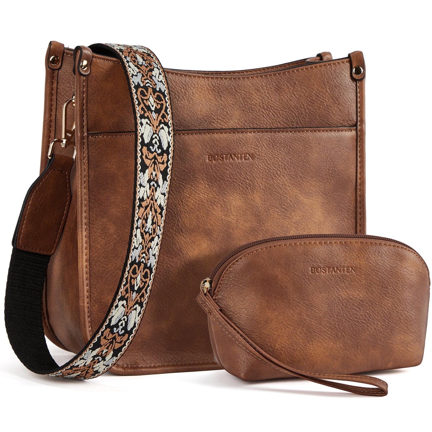 🔥Discount 70%  Lotty Floral Embroidered Leather Tote with Shoulder Strap