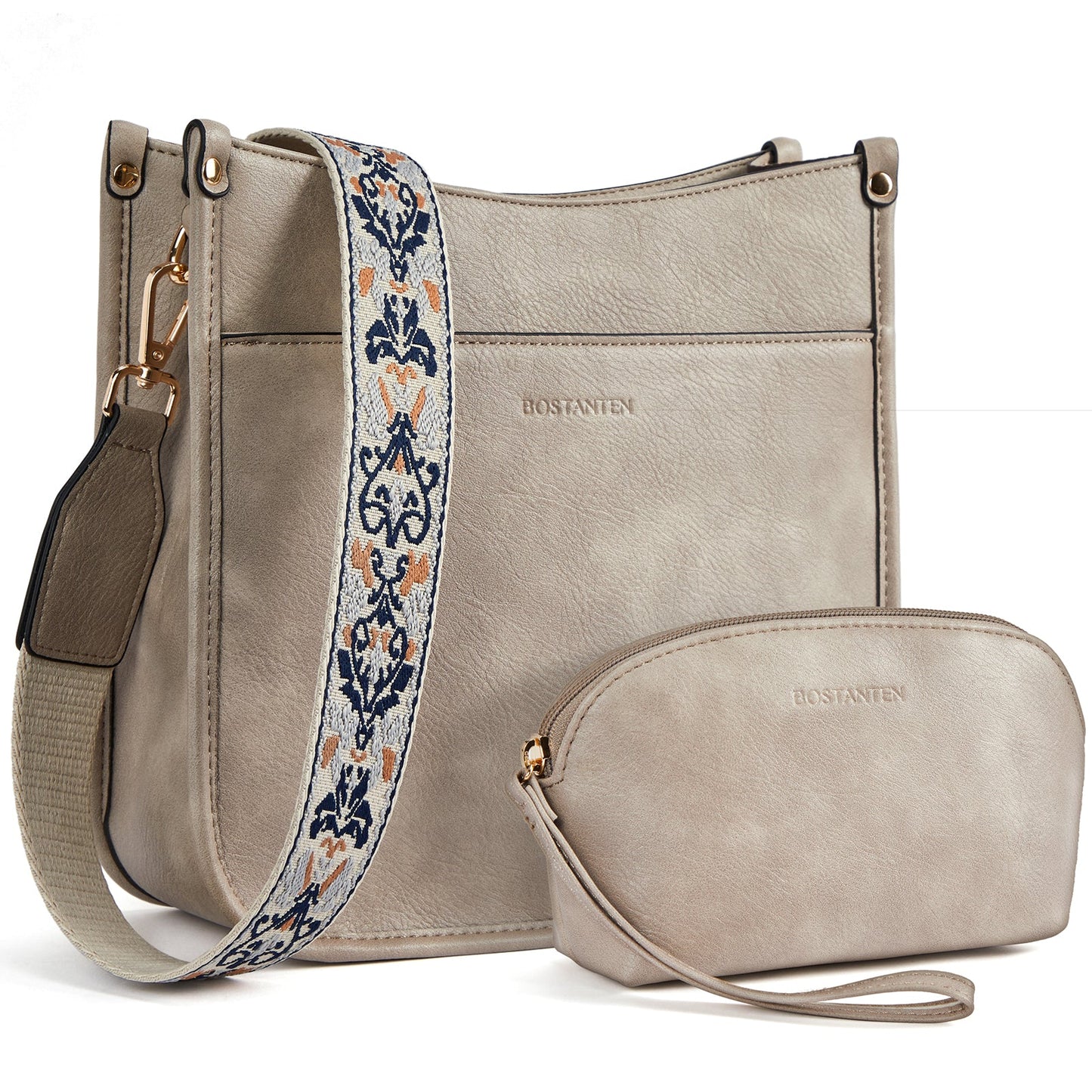 🔥Discount 70%  Lotty Floral Embroidered Leather Tote with Shoulder Strap