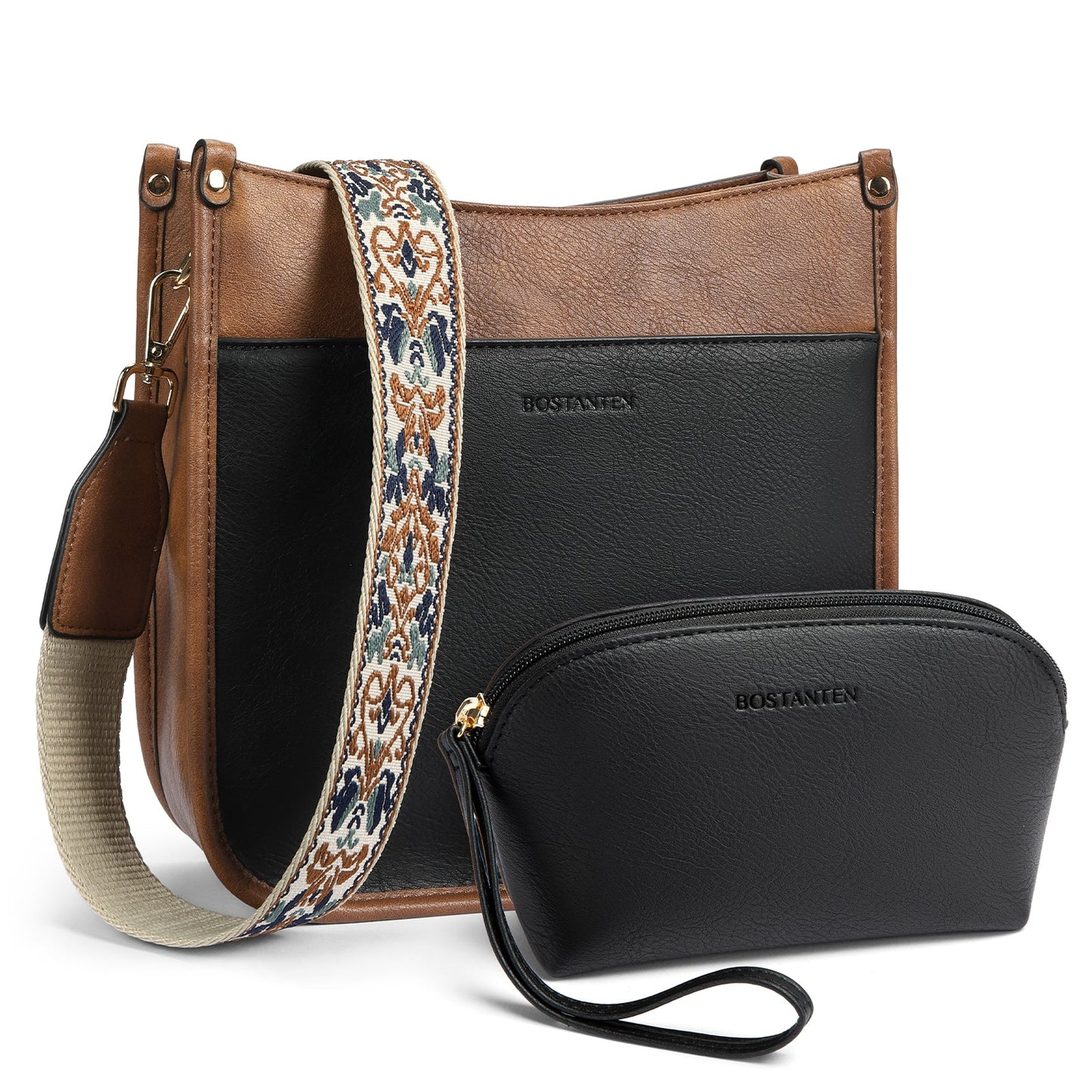 🔥Discount 70%  Lotty Floral Embroidered Leather Tote with Shoulder Strap