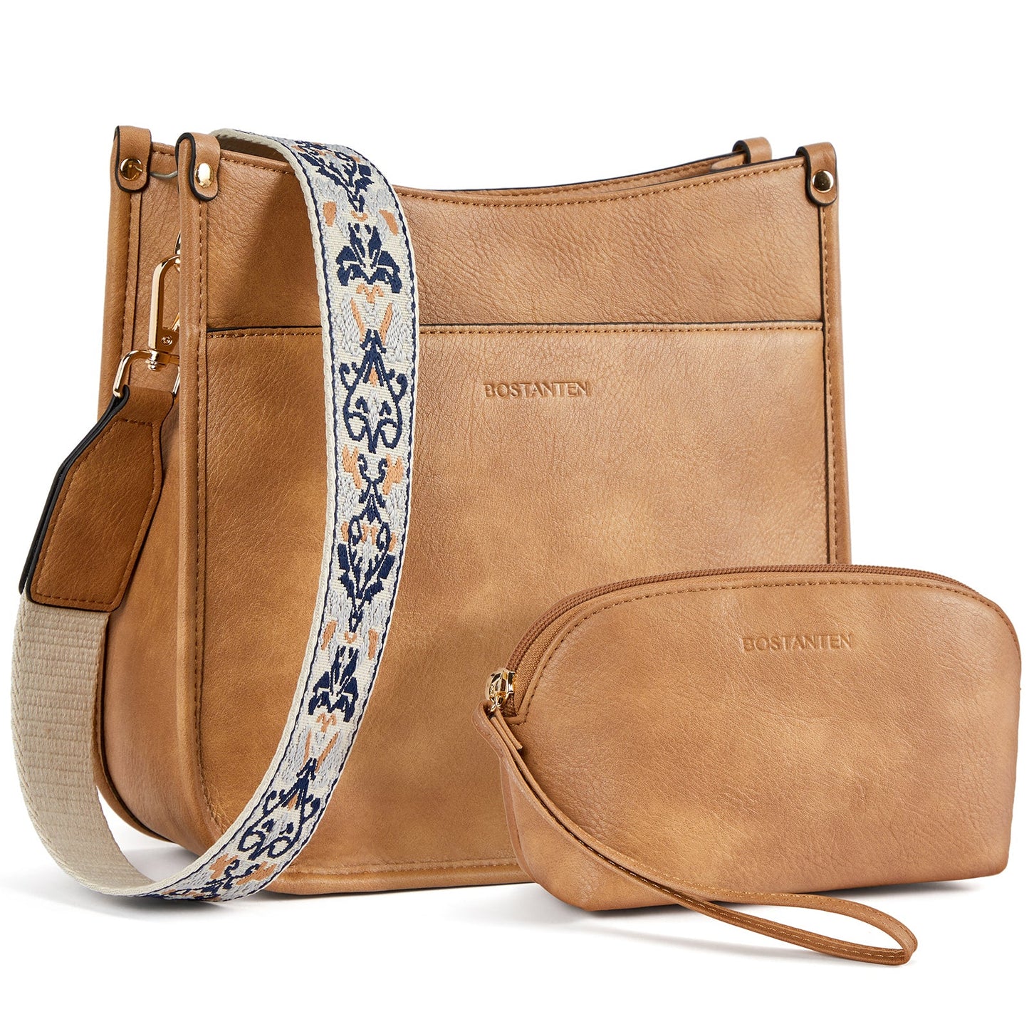 🔥Discount 70%  Lotty Floral Embroidered Leather Tote with Shoulder Strap
