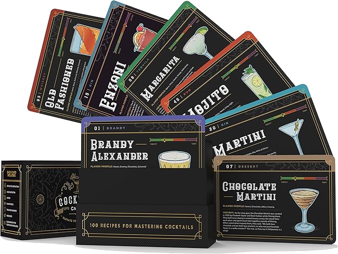 🍸️Cocktail Cards: 100 Cocktail Recipes to Master Cocktails