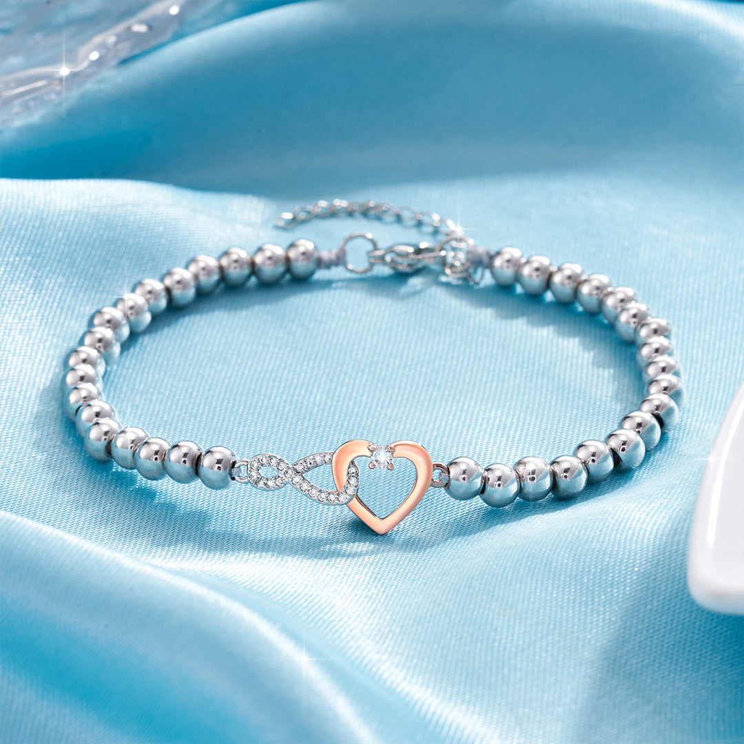 BUY 1 GET 1 FREE--For Daughter- Infinity Heart Bracelet