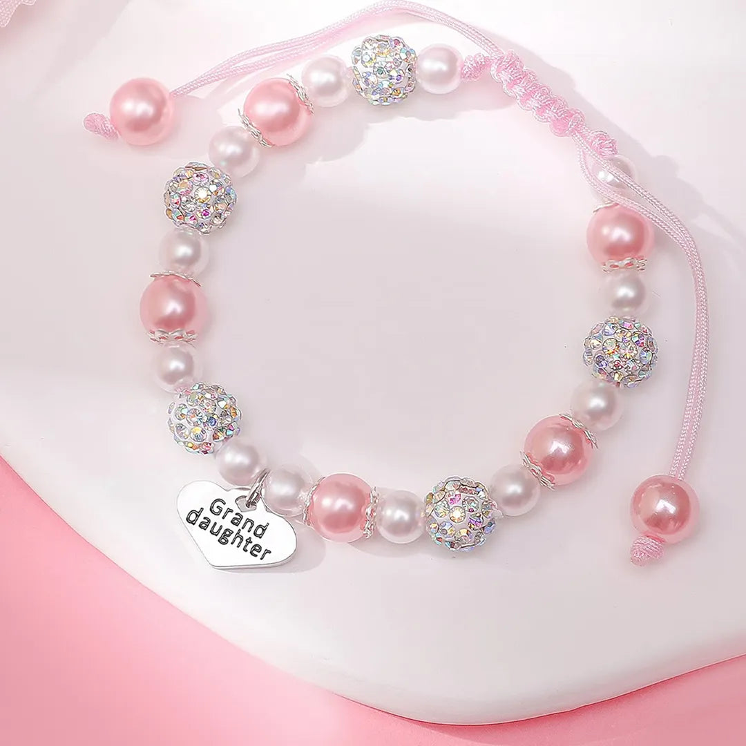 BUY 1 GET 1 FREE--For Granddaughter- You Are My Most Beautiful Chapter Pendant Pearl Bracelet