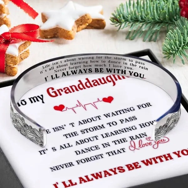 BUY 1 GET 1 FREE--To My Granddaughter, I Will Always Be With You Bracelet