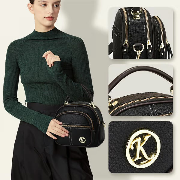 🎁Hot Sale 80% OFF⏳Classic Multifunctional Compartments Adjustable Wide Shoulder Strap PU Leather Crossbody Bag
