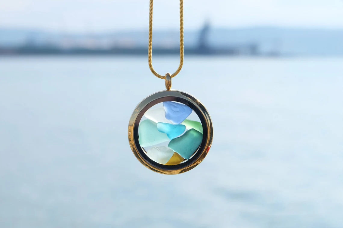 BUY 1 GET 1 FREE--Sea Glass Necklace Unique gift