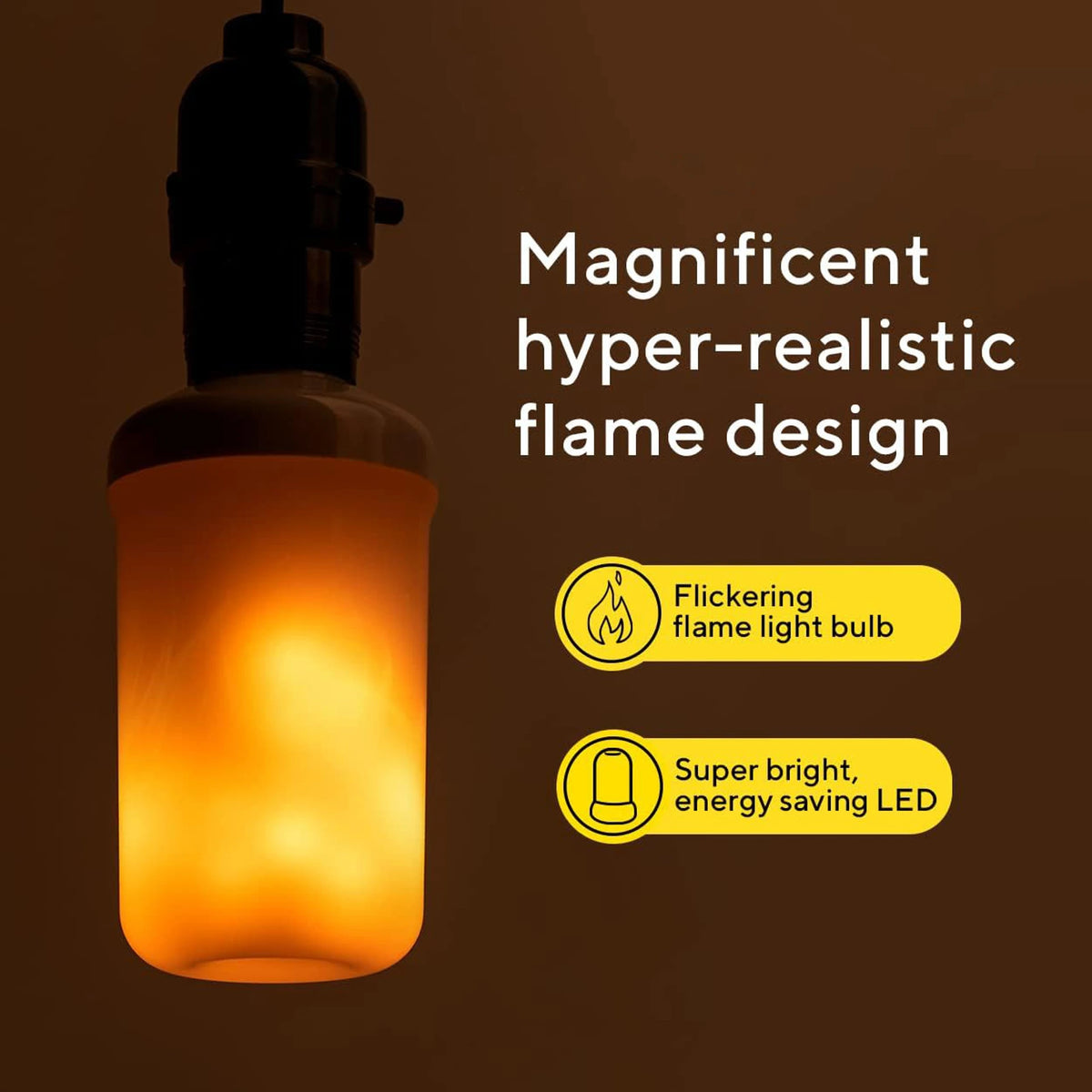 LED Flame Effect Fire Light Bulb