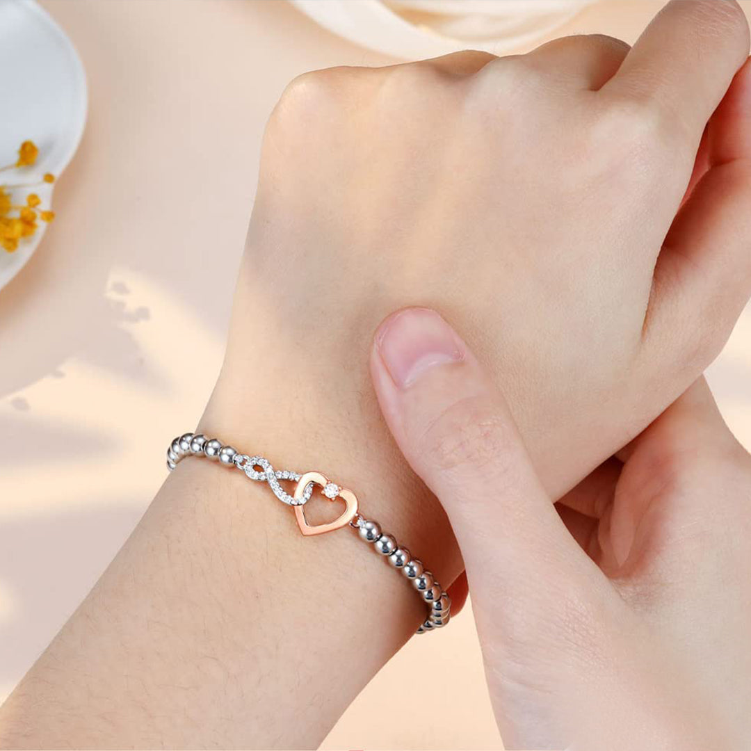 BUY 1 GET 1 FREE--For Daughter- Infinity Heart Bracelet