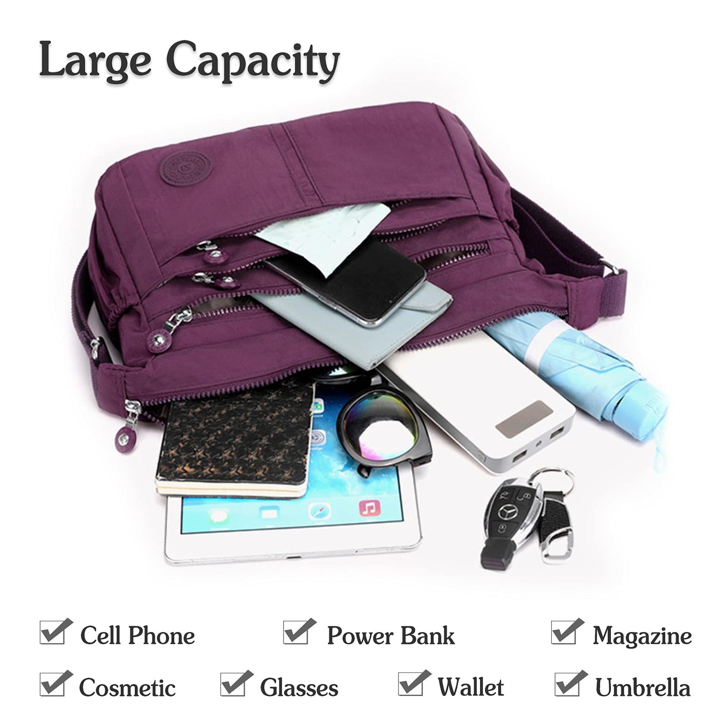 🔥Last Day Discount 50%🔥Multi-Pocket Large Capacity Waterproof Casual Crossbody Bag Shoulder Bag