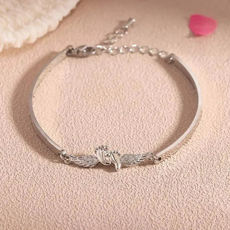 BUY 1 GET 1 FREE--To My Daughter - Angel Wing Bracelet