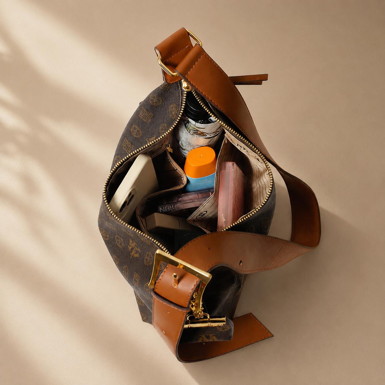 Spacious Premium Leather Tote for Travelers - Versatile Commuter Shoulder Bag for Weekend Trips