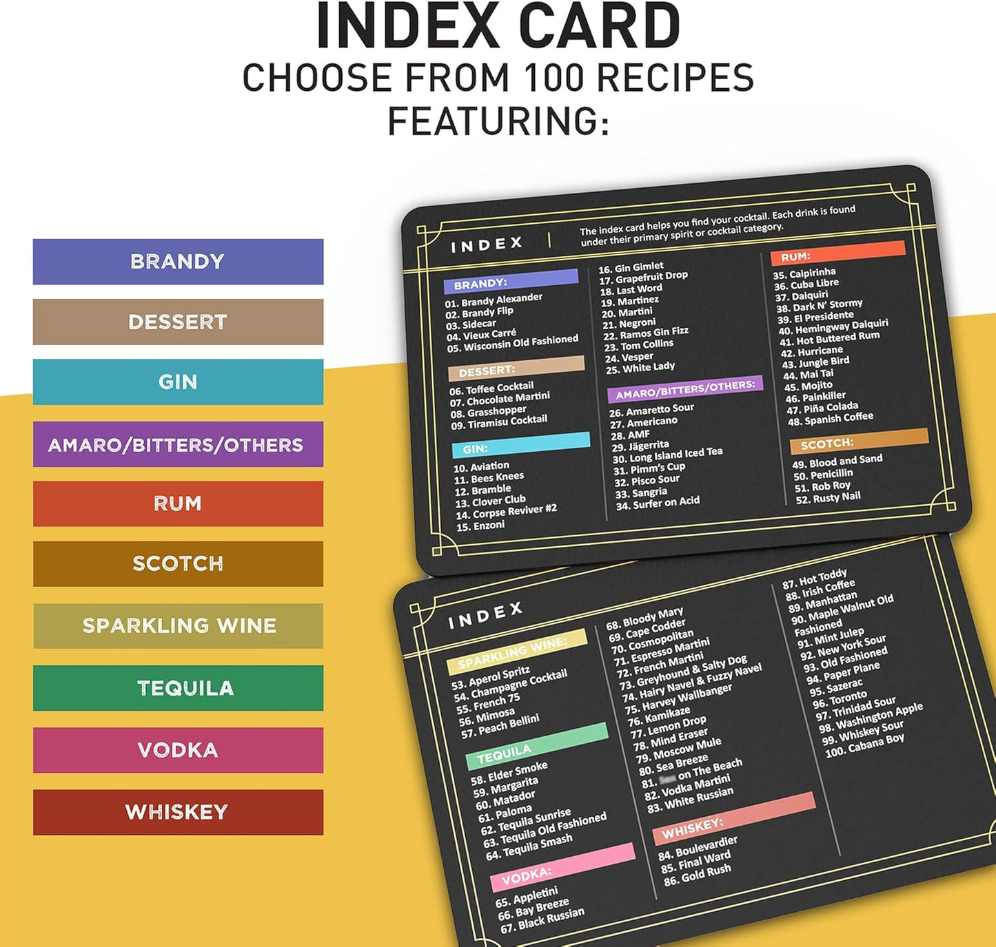 🍸️Cocktail Cards: 100 Cocktail Recipes to Master Cocktails