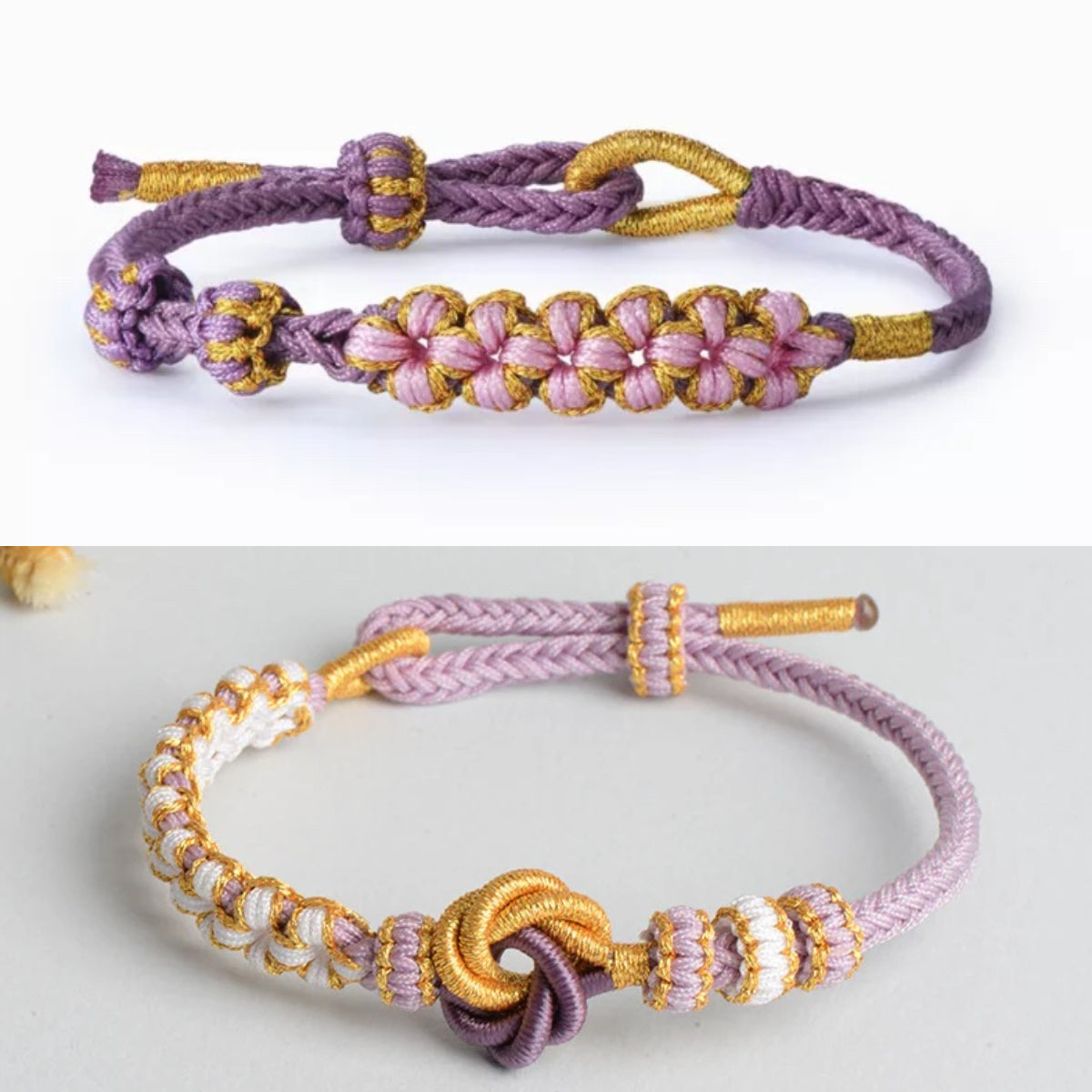 BUY 1 GET 1 FREE--🥳Grandmother & Granddaughter “A Link That Can Never Be Undone” Blossom Knot Bracelet